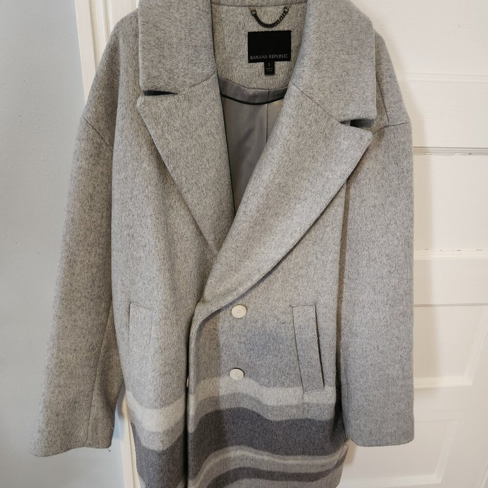 Banana republic oversized wool blend peacoat